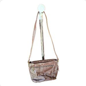 Brown Pebbled Leather Crossbody Shoulder Bag Multi-Pocket Organizer (1589-4)